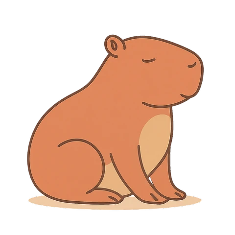 CapyDo capybara sitting peacefully